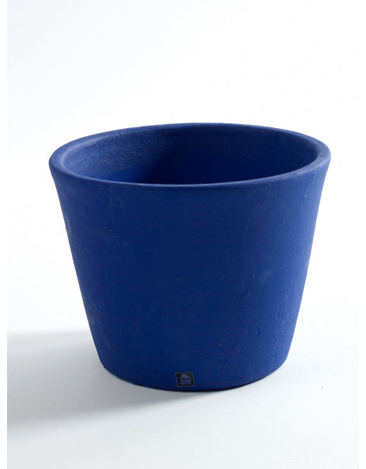 Hand Painted Plant Pot - Medium - Blue