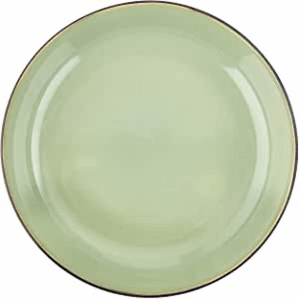 Stoneware Aqua Green and Black Dish - medium