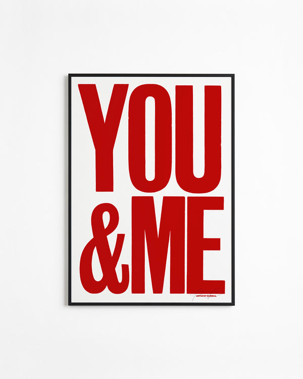 You&Me (Red) by Anthony Burrill