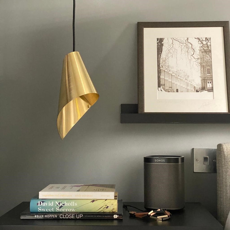 'ARC' PENDANT IN BRUSHED BRASS