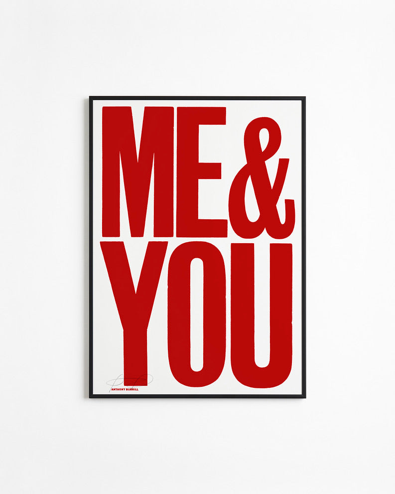 Me&You (Red) by Anthony Burrill