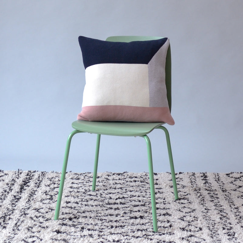 Bruka Cushion, Navy & Rose -  KAGU