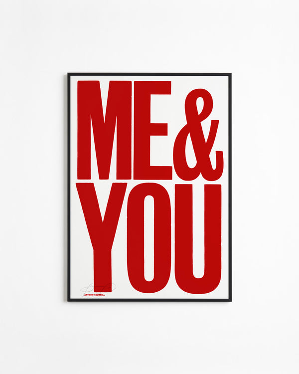 Me&You (Red) by Anthony Burrill
