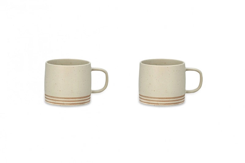 Enesta Line Mug - Cream - Set of 2 - kagu 