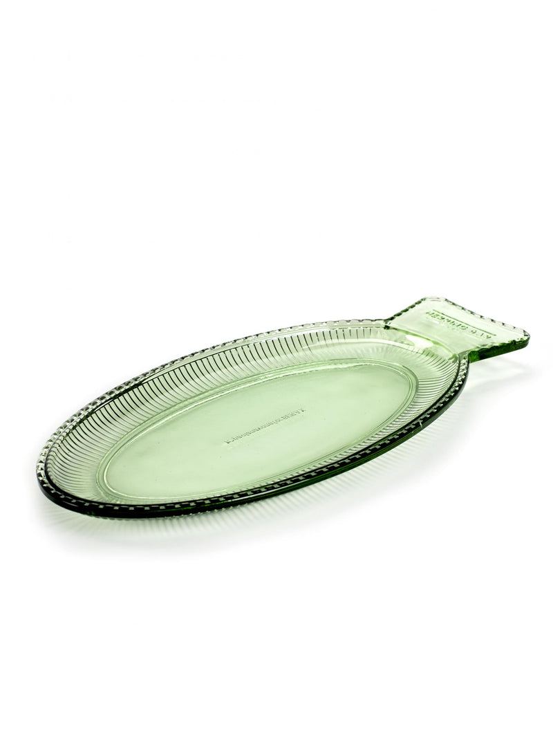 Large Fish Platter - Transparent Green