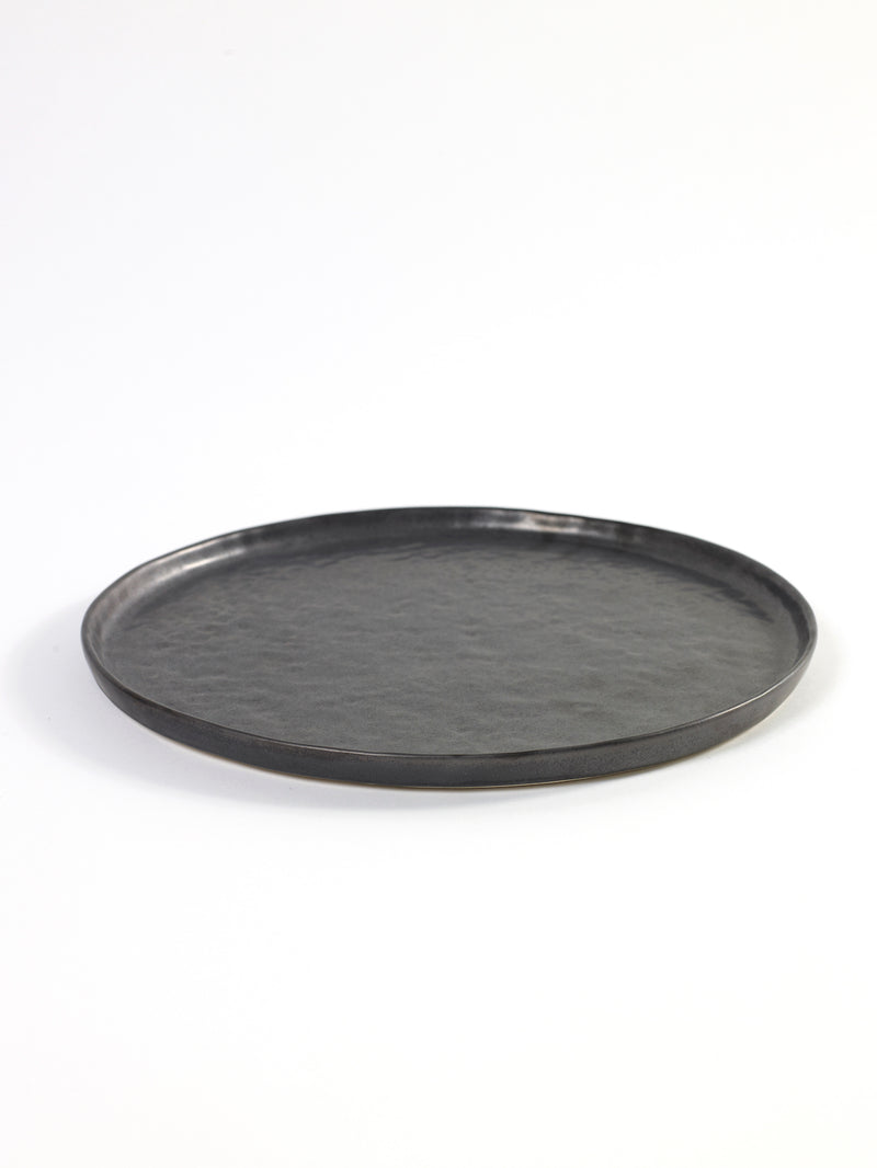 Stoneware Black Pure Plate - medium