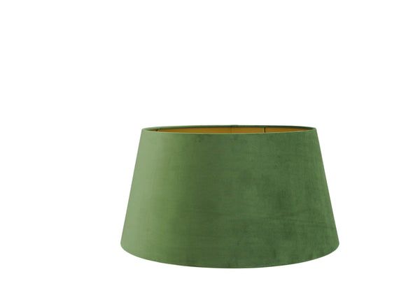 Large Handmade Velvet Lampshade with Gold Lining - Racing Green, Olive Green, or Dark Brown