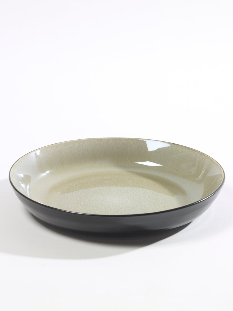 Stoneware Grey and Black Dish - medium - kagu
