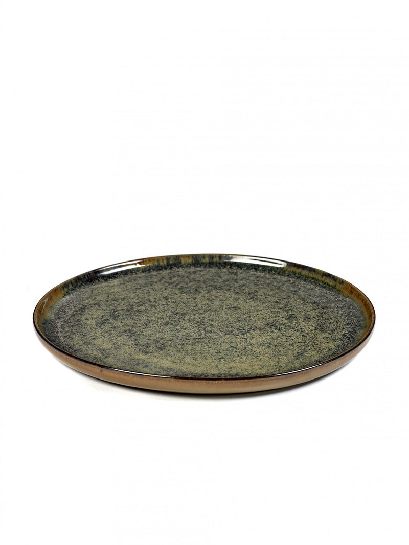 Stoneware Indi Grey Surface Plate - medium