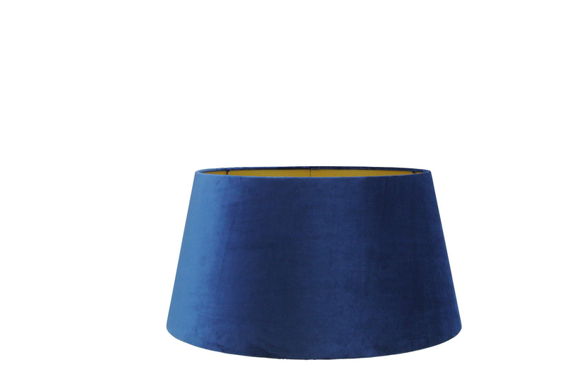 Large Handmade Velvet Lampshade with Gold Lining - Dark Blue, Ocean Blue or Black