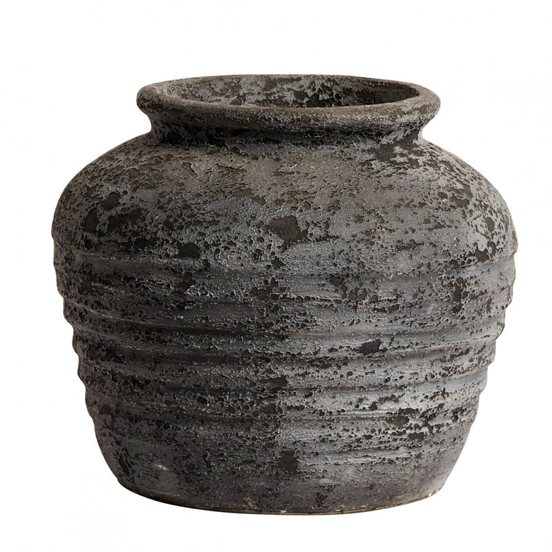 Medium Melancholia Textured Charcoal Vase Pot 30