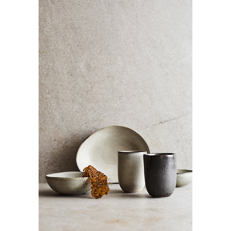 Mame Ceramic Breakfast Bowl - Oyster & Coffee
