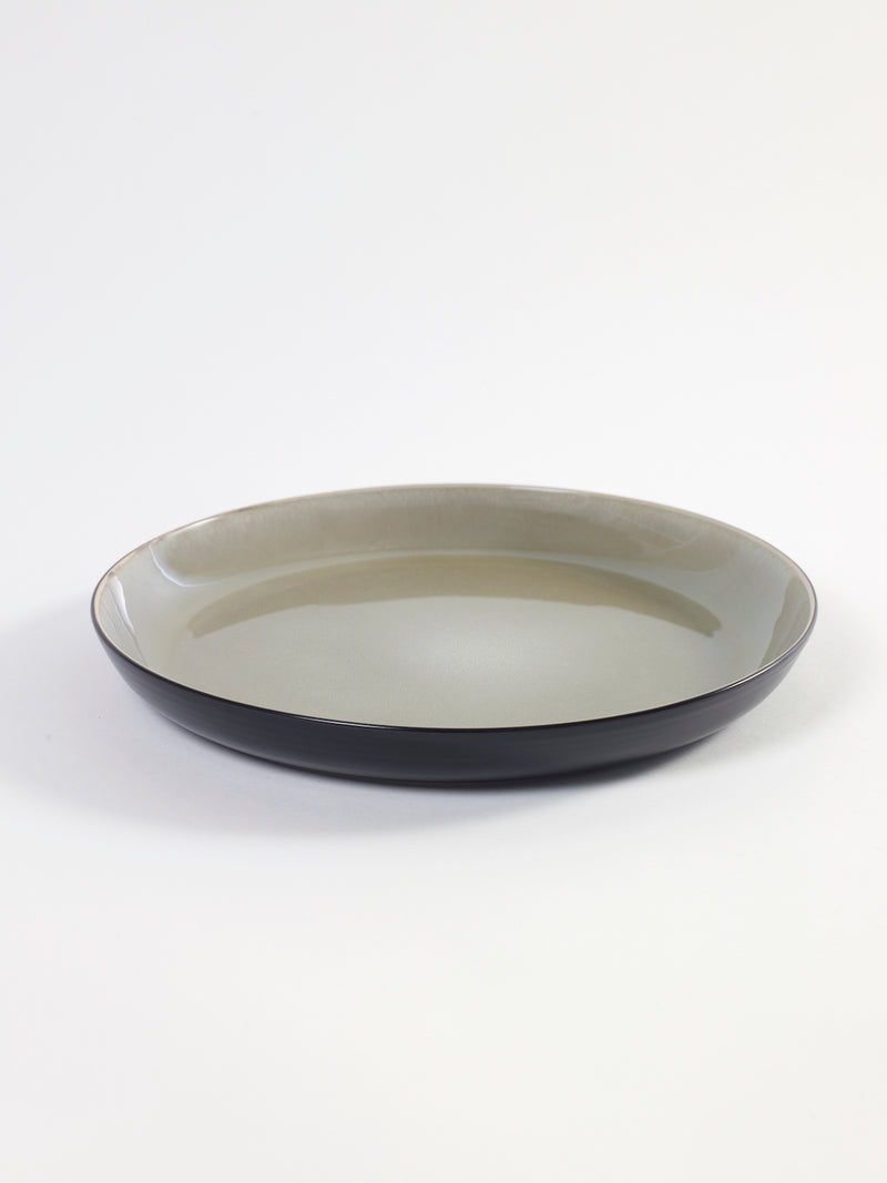 Stoneware Violet Grey and Black Plate - large