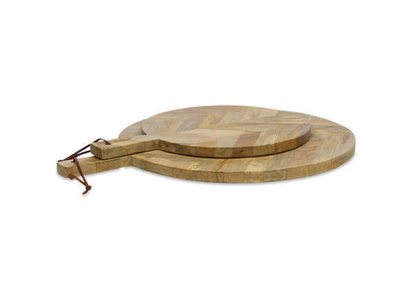 Herringbone Mango Wood Pizza Board - Various Sizes - KAGU