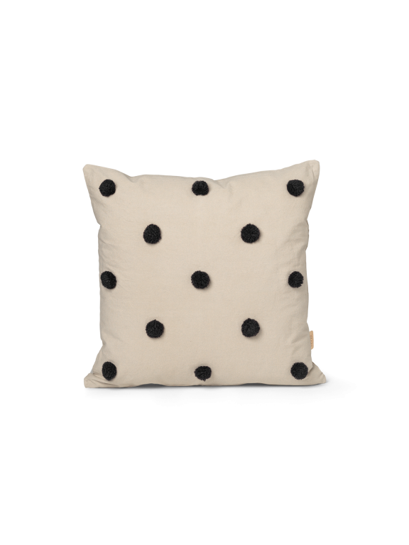 Dot Tufted Cushion in Black Spot - KAGU