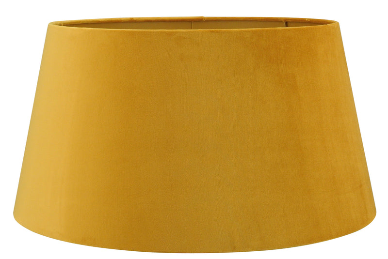 Large Handmade Velvet Lampshade with Gold Lining - Taupe, Ochre or Mustard