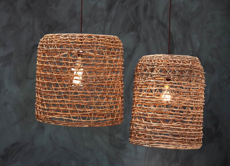 Large Cylinder Rattan Lampshade