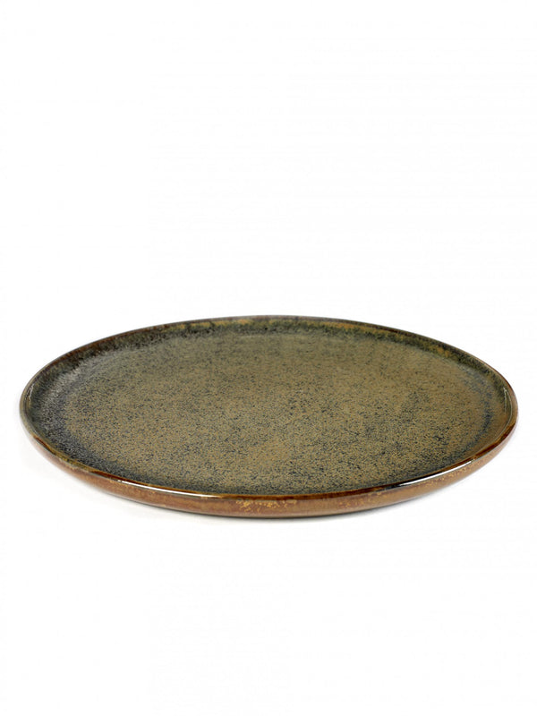 Stoneware Indi Grey Surface Plate - large