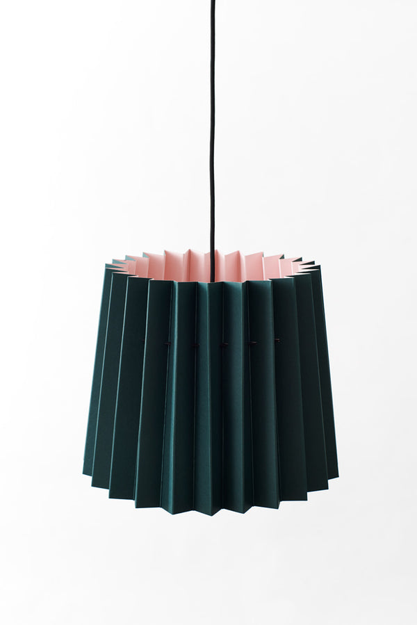 Colourplan Twin Tone Lampshade - Racing Green & Candy Pink