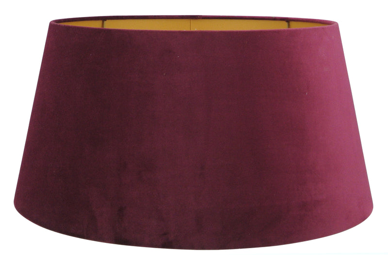 Large Handmade Velvet Lampshade with Gold Lining - Bordeaux, Old Pink or Aubergine
