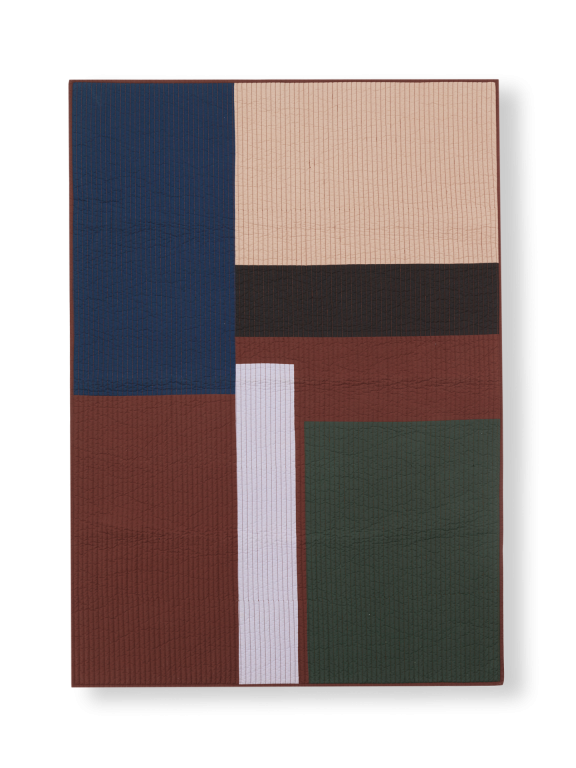 Shay Patchwork Quilt Blanket - Mustard, Cinnamon or Desert - KAGU