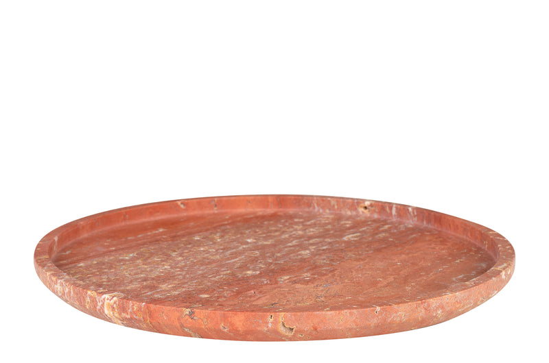 Travertine Red Marble Plate - Small & Medium