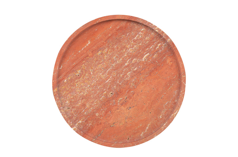 Travertine Red Marble Plate - Small & Medium